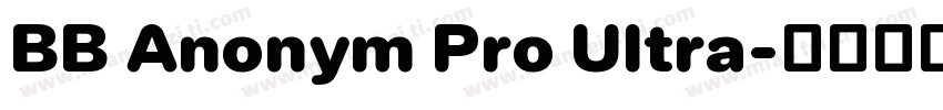 BB Anonym Pro Ultra字体转换
